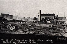 Columbus after the raid of the Villistas in March 1916