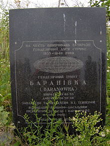 Baranivka, Ukrayna'daki arkın hatıra plaketi