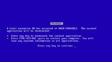 BSOD v systémech Windows 95 a Windows 98  