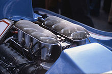 Ligier JS11 üzerinde bir Ford motor bloğu Cosworth DFV