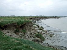 Die schlammigen Ränder des Couesnon sind fast wie Treibsand