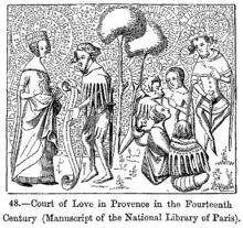 Court of Love in Provence in the 14th Century (μετά από χειρόγραφο που βρίσκεται στη Bibliothèque Nationale, Παρίσι).