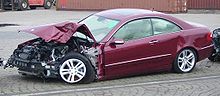 Crumple zone after laterally offset front impact