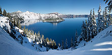 Crater Lake om vinteren