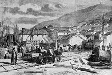 The cramped starting point of the strategic railway line in the port of Balaklava