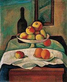 Bodegón con manzanas y naranjas de Dezső Czigány, c. 1910  