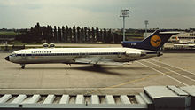 Boeing 727 Lufthansa pe Aeroportul Orly din Paris în 1981