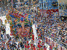 Menschen, die die Große Parade feiern (6. Januar)