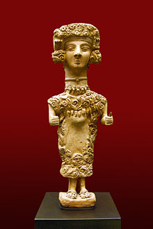 The Lady of Ibiza from the Punic necropolis of Puig des Molins, possibly representing the goddess Tanit