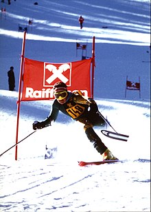 Avustralyalı paralimpik sporcu Michael Milton 1988 Innsbruck Kış Oyunları'nda.