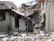 Building destroyed during the war in Homs