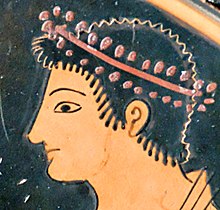 Detail of a head of the palestra scene
