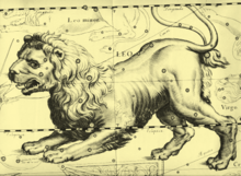 很久以前，人们就看到了星星上的图案。这是1690年的作品，是约翰内斯-赫维利乌斯所想象的狮子座。
