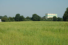 One of the green areas contaminated with dioxin-contaminated paper sludge in the south-east of the city