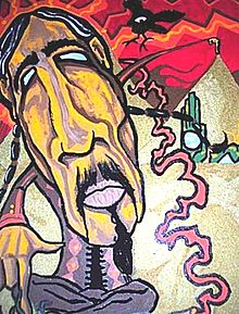 Fantasy portrait of literary shaman figure Don Juan Matus (Jacob Wayne Bryner), who made writer Castañeda world famous