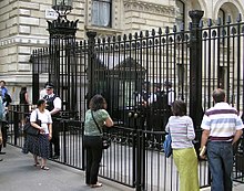 The gates to Downing Street