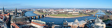 Panorama over the old town to the new town