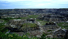 Badlands nära Drumheller, Alberta.