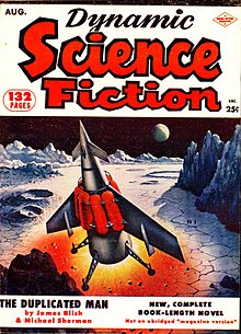 Portada, Dynamic Science Fiction, agosto de 1953  
