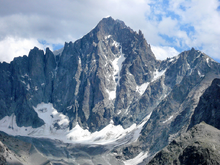 The Barre des Écrins above the Bonne Pierre glacier
