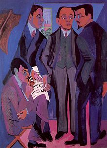 Einfluss des Fauvismus: ein Porträt der Gruppe Die Brücke von Ernst Ludwig Kirchner, 1926/27