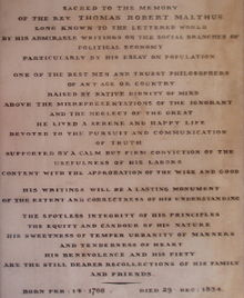 Het grafschrift van Thomas Robert Malthus  