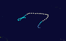 Trajectoire de la tempête