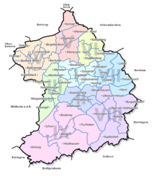 Map of city districts/boroughs