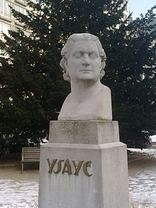 Buste de Eugène Ysaÿe en Lieja (jardines del Boulevard Piercot).