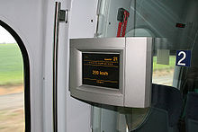 Passenger information system in the boarding area of the ICE 3