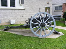 A German 7.7 cm field gun 96 n.A. of the First World War