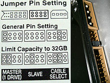 Hard disk configuration jumper
