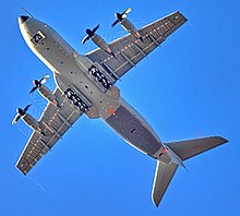 A400M on first flight (11 Dec. 2009)