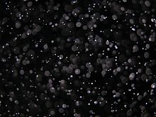 High-speed recording of water particles in radiation fog at an air temperature of -2 °C