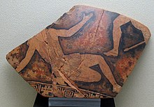 Shard of a crater from Pesaro, 5th century BC.