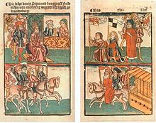 Frederick VI of Nuremberg receives the Mark of Brandenburg as a fiefdom