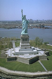 The Statue of Liberty is a frequently used symbol of libertarian parties, media, and groups.