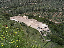 The newly built museum below the excavation site
