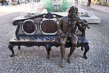 Telemann sculpture in Żary (Sorau)