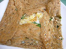 Galette může také označovat velkou tenkou placku z pohankové mouky.