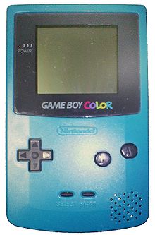 The Game Boy Color in teal.