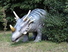 Dinosaur figure in the garden show