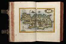 Mapa Islandu vydaná začiatkom 17. storočia