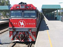 Pacific National NR74 con los colores de The Ghan  