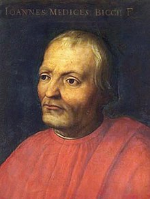 Cosimo's father Giovanni di Bicci de' Medici. Posthumous painting by Cristofano dell'Altissimo, 1562/1565. Florence, Uffizi Gallery