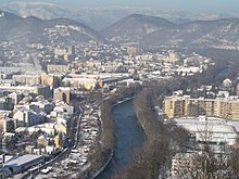View from the Schloßberg to the north of Graz
