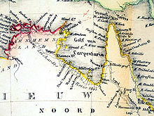 El Golfo de Carpentaria en un mapa holandés de 1859