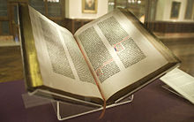 A paper codex of the much-lauded B-42, Gutenberg's magnum opus.