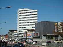 Heilbronner Allee, construction work for the northern branch of the light rail system, March 2012