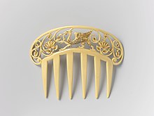 Galalith hair comb